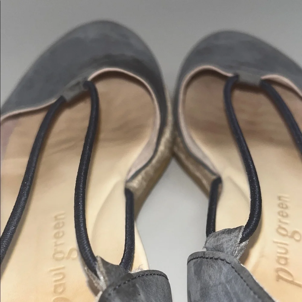 Paul Green Dark Gray Espadrille Flats size 41/2 Euro sizing